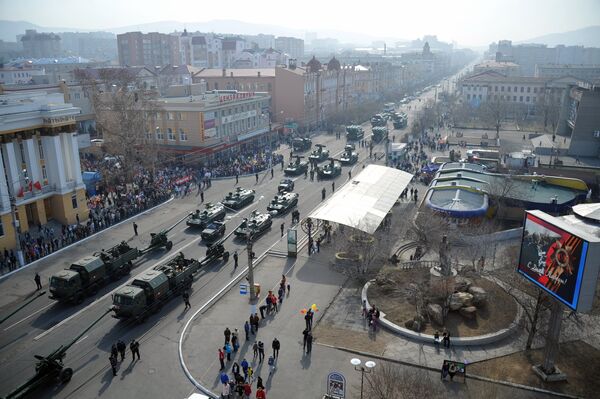Военный парад в Чите, посвященный 71-й годовщине Победы в Великой Отечественной войне