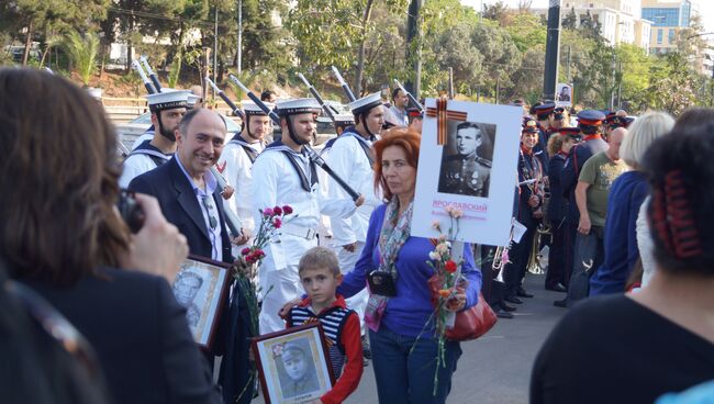 Акция Бессмертный полк в Афинах