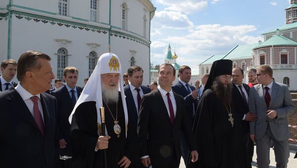 Премьер-министр РФ Д. Медведев принял участие в торжественной церемонии освящения Воскресенского собора Ново-Иерусалимского монастыря