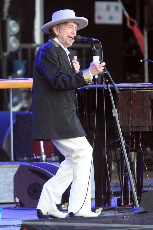 Американский певец Боб Дилан. 22 июля 2012 год
