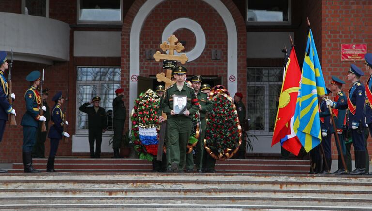 Прощание с погибшим в Сирии военным Антоном Ерыгиным