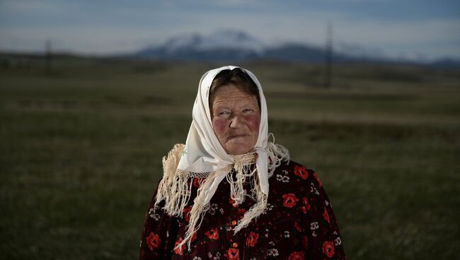 Потомок духоборцев Лукерия Смородина в селе Гореловка в Грузии