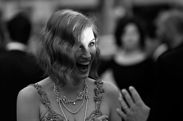 Американская актриса Джессика Честейн прибывает на показ фильма Финансовый монстр в рамках 69-го Каннского кинофестиваля