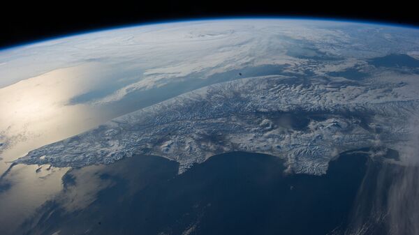 Вид на Берингово море со МКС
