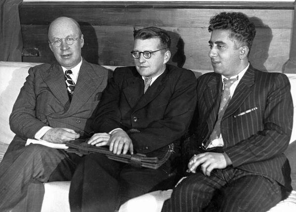 Сергей Прокофьев, Дмитрий Шостакович и Арам Хачатурян. 15.09.1945