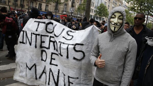 Протесты против реформы труда в Париже, Франция. Архивное фото