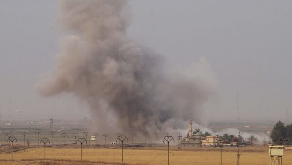 Дым после взрыва в окрестностях города Киркук, Ирак. Архивное фото