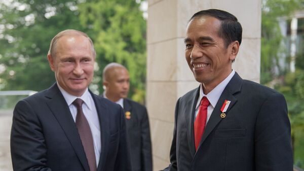 Президент Российской Федерации Владимир Путин и президент Республики Индонезии Джоко Видодо