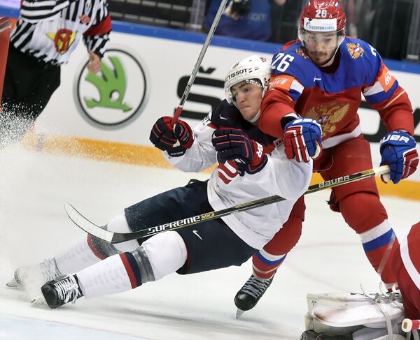 Матч за третье место чемпионата мира по хоккею между сборными командами России и США