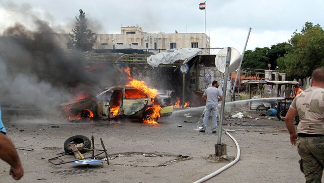 На взрыва в городе Тартус, Сирия. 23 мая 2016