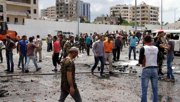Последствия взрыва в городе Тартус, Сирия. Архивное фото