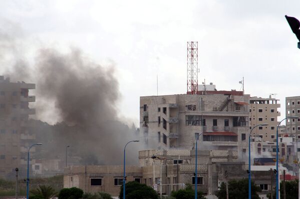 Последствия взрыва в городе Тартус, Сирия