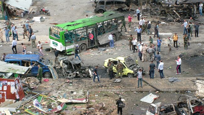 Последствия взрыва в городе Тартус, Сирия