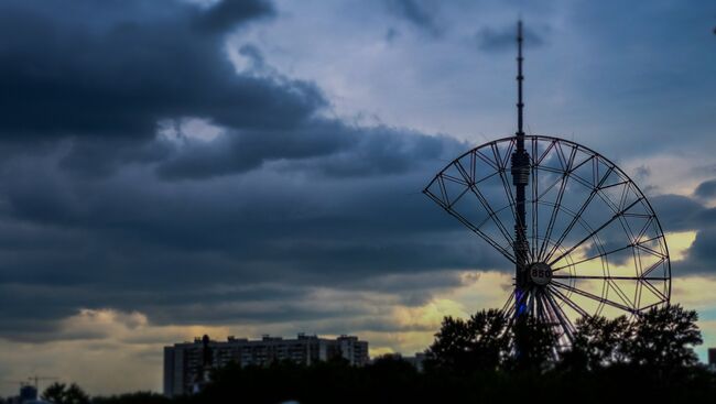 Демонтаж аттракциона Колесо обозрения на ВДНХ в Москве. Архивное фото