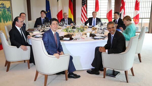 Лидеры стран-участниц саммита G7 в Японии. 26 мая 2016 года