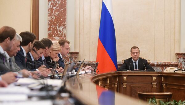 Заседание кабинета министров РФ в Доме правительства. Архивное фото