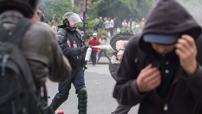 Акция протеста профсоюзов в Париже. Архивное фото