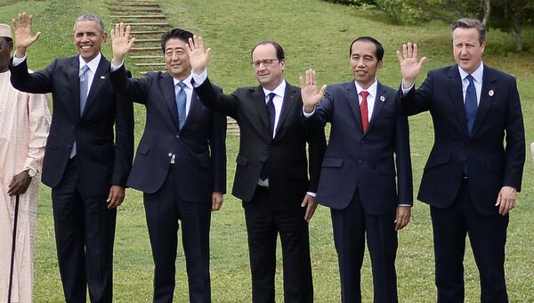 Лидеры стран-участниц саммита G7 в Японии. 27 мая 2016 года