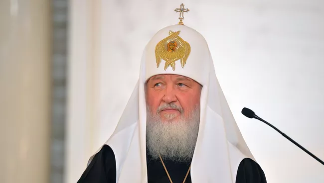 Патриарх Московский и всея Руси Кирилл на пленарном заседании съезда Общества русской словесности, архивное фото