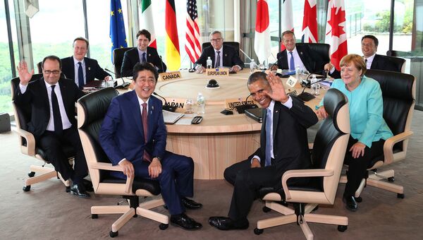 Лидеры стран-участниц саммита G7 в Японии. 26 мая 2016 года