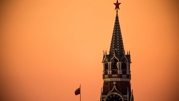 Спасская башня Московского Кремля.Архивное фото