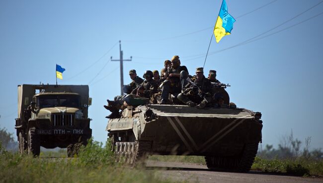 Бронетехника ВСУ возле Мукачево. Архивное фото