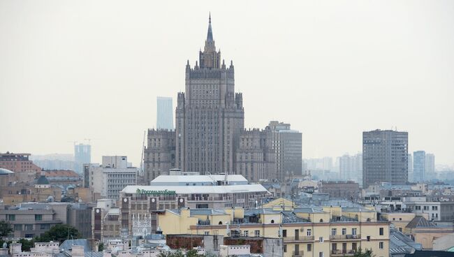 Здание министерства иностранных дел Российской Федерации на Смоленской площади в Москве. Архивное фото