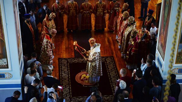 Патриарх Московский и Всея Руси Кирилл совершает в ходе паломнической поездки на Афон