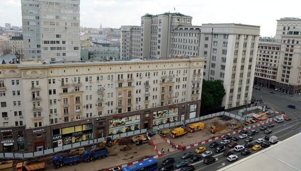Масштабная реконструкция Тверской улицы в Москве. Архивное фото