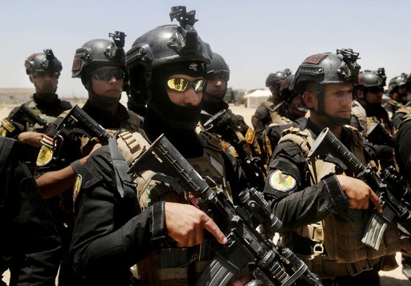 Иракские элитные подразделения по борьбе с терроризмом в окрестностях города Эль-Фаллуджа