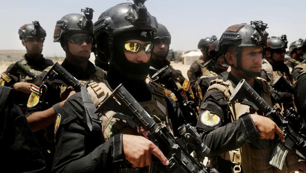 Иракские элитные подразделения по борьбе с терроризмом в окрестностях города Эль-Фаллуджа. Архивное фото