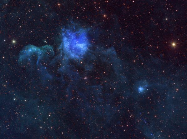 Туманность Пакман или NGC 281 в созвездии Кассиопея