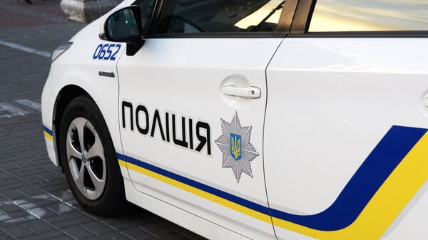 Автомобиль сотрудников украинской полиции. Архивное фото