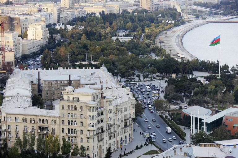 Вид на город Баку