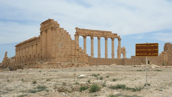 Храм Бэла в исторической части Пальмиры.Архивное фото