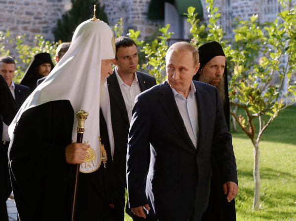 Визит президента РФ В. Путина в Грецию. На Афоне с патриархом Кириллом