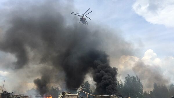 Пожар в деревне Лучинское, Подмосковье