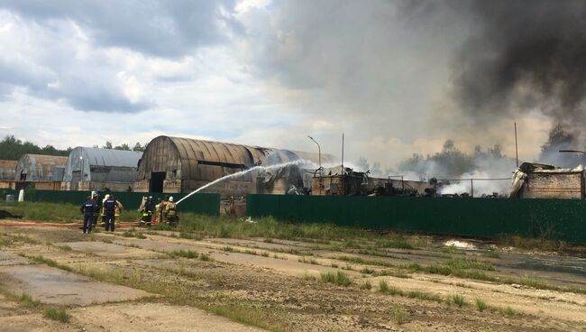 Пожар в деревне Лучинское, Подмосковье