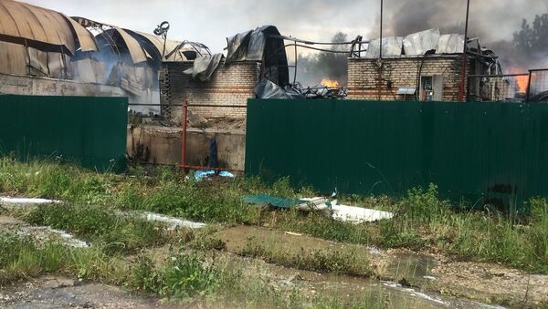 Пожар в деревне Лучинское, Подмосковье