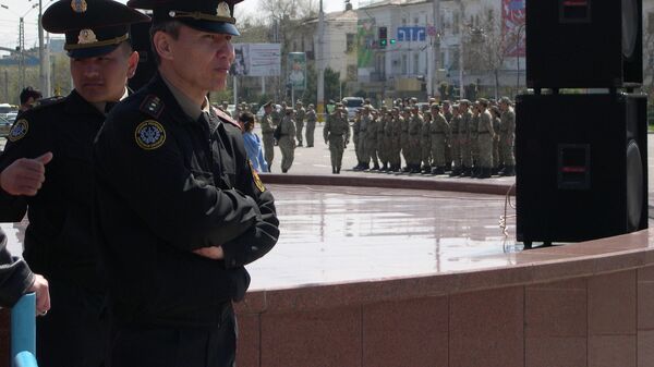 Сотрудники правоохранительных органов Казахстана