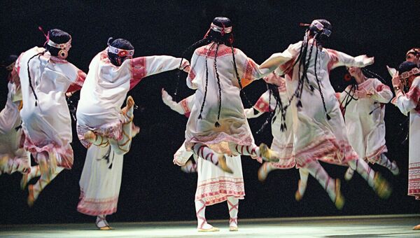 Сцена из балета Весна Священная в постановке Вацлава Нижинского. Архивное фото