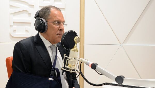 Министр иностранных дел Российской Федерации Сергей Лавров в эфире радио Sputnik