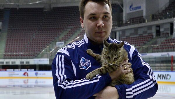 Талисман хоккейного клуба Адмирал кошка Матроска. Архивное фото