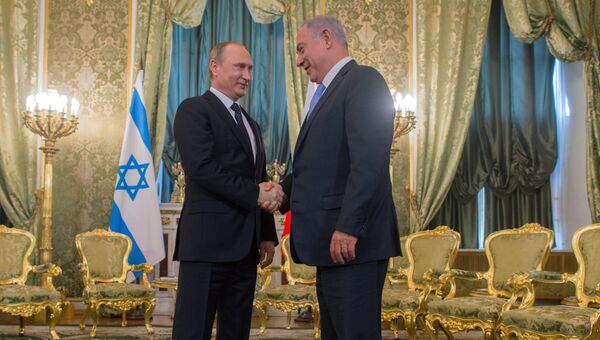 Встреча президента РФ В. Путина с премьер-министром Израиля Б. Нетаньяху. Архивное фото