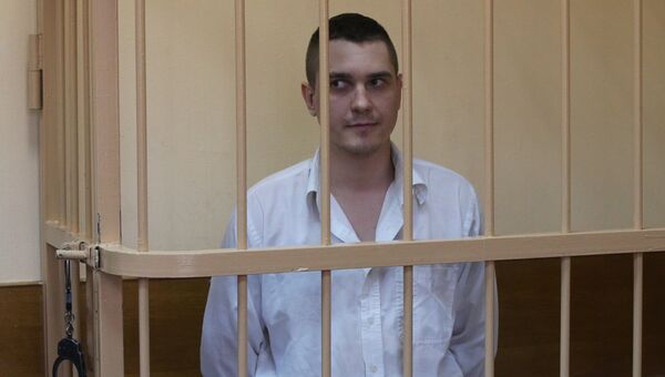 Антон Рыжов, обвиняемый в угоне автомобиля Чайка в Савеловском суде Москвы