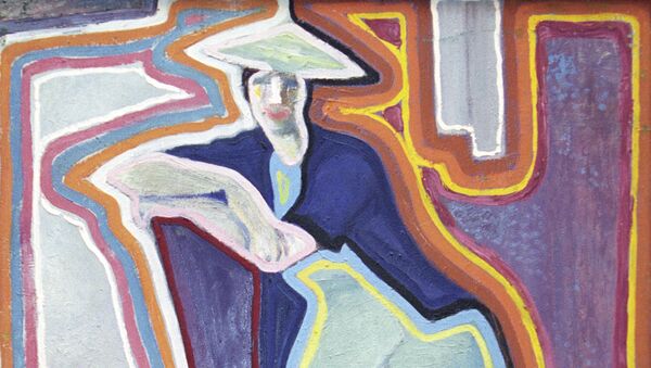 Фрагмент картины Клары Голицыной Автопортрет в шляпе. Архивное фото