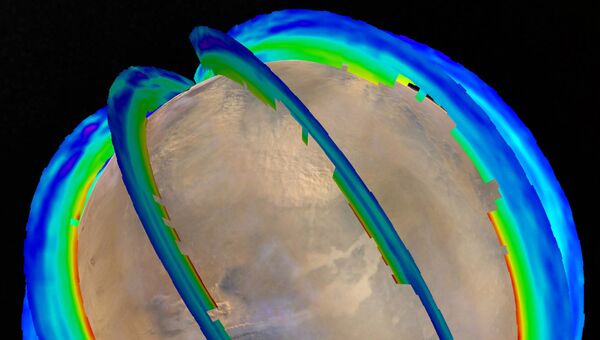Карта пылевых бурь, составленная учеными НАСА