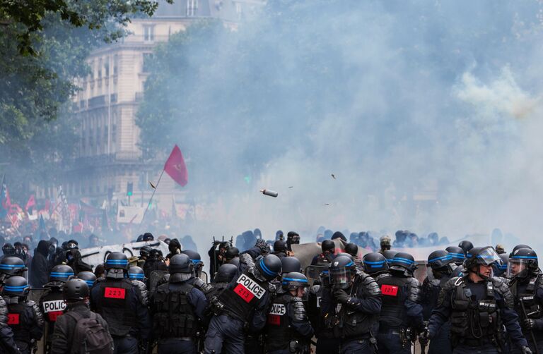 Акции протеста в Париже