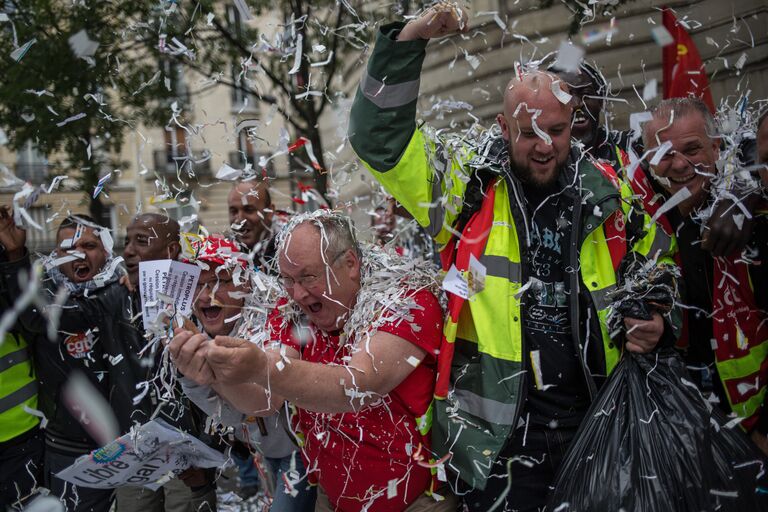 Акции протеста в Париже