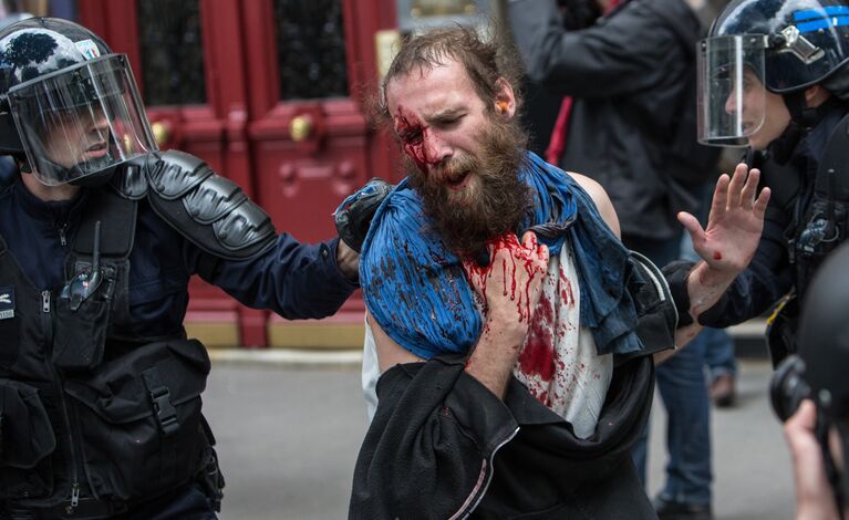 Акции протеста в Париже